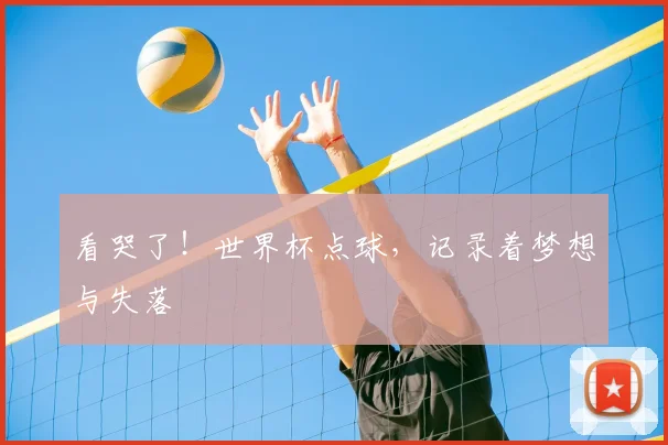 看哭了!世界杯点球,记录着梦想与失落